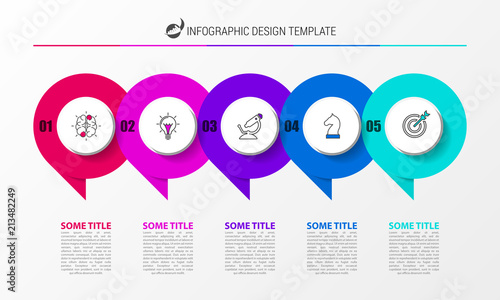 Infographic design template. Creative concept with 5 steps