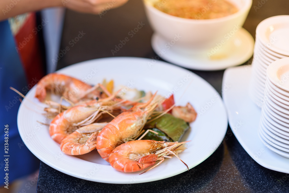 Barbeque and seafood dishes
