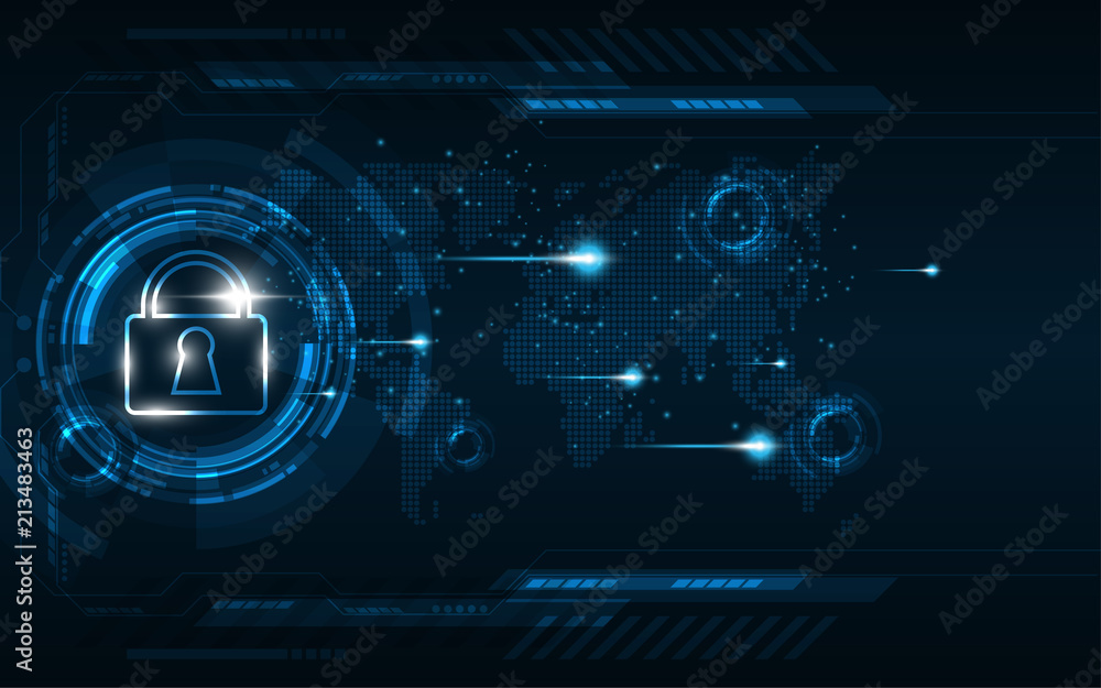 Security cyber digital concept Abstract technology background protect system innovation vector illustration Security cyber digital concept Abstract technology background protect system innovation vector illustration