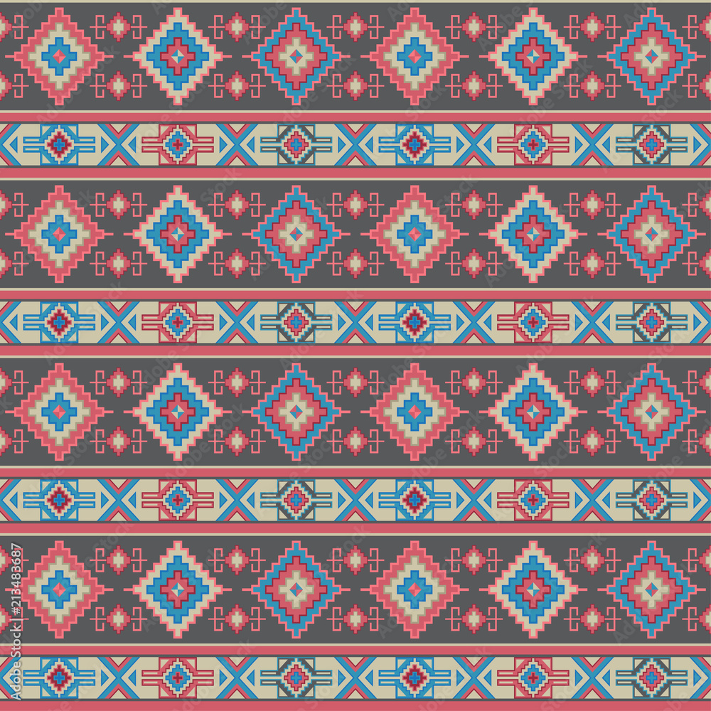 Seamless geometric pattern. Ancient Central Asian style, kilim. Seamless geometric pattern. Ancient Central Asian style, kilim.