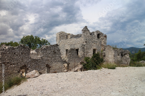 Ruins of Tematin castle, western Slovakia photo