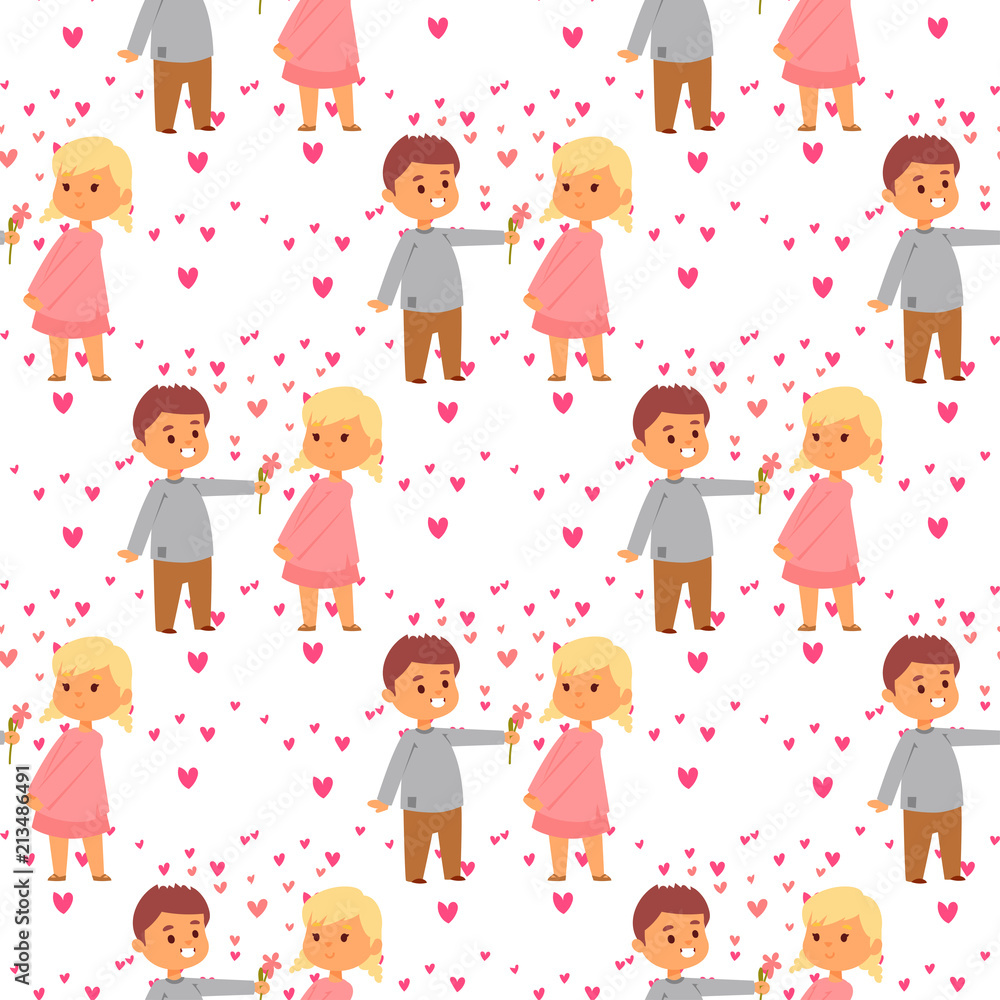 Couple in love vector characters togetherness happy smiling people romantic woman amorousness together adult relationship seamless pattern background. Couple in love vector characters togetherness happy smiling people romantic woman amorousness together adult relationship seamless pattern background.