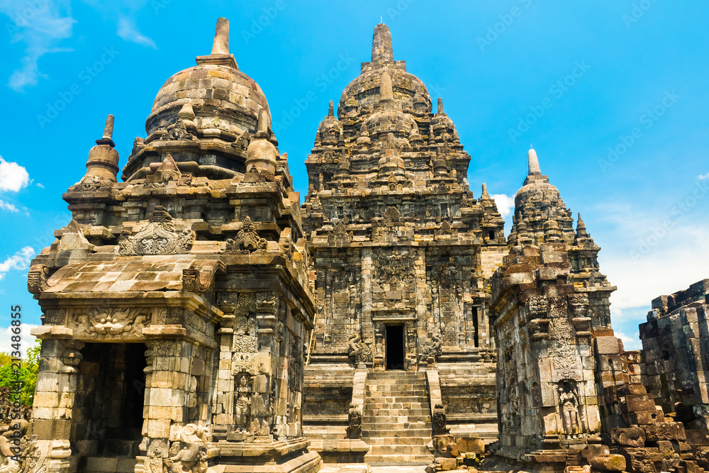 Ancient mystical old Hindu Prambanan temple near Yogyakarta on Java island Indonesia Ancient mystical old Hindu Prambanan temple near Yogyakarta on Java island Indonesia