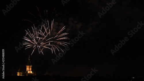 Timisoara, Romania - Fireworks August 3, 2017 photo