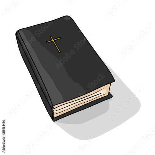 Holy Bible. Cartoon Drawing. Vector Illustration.