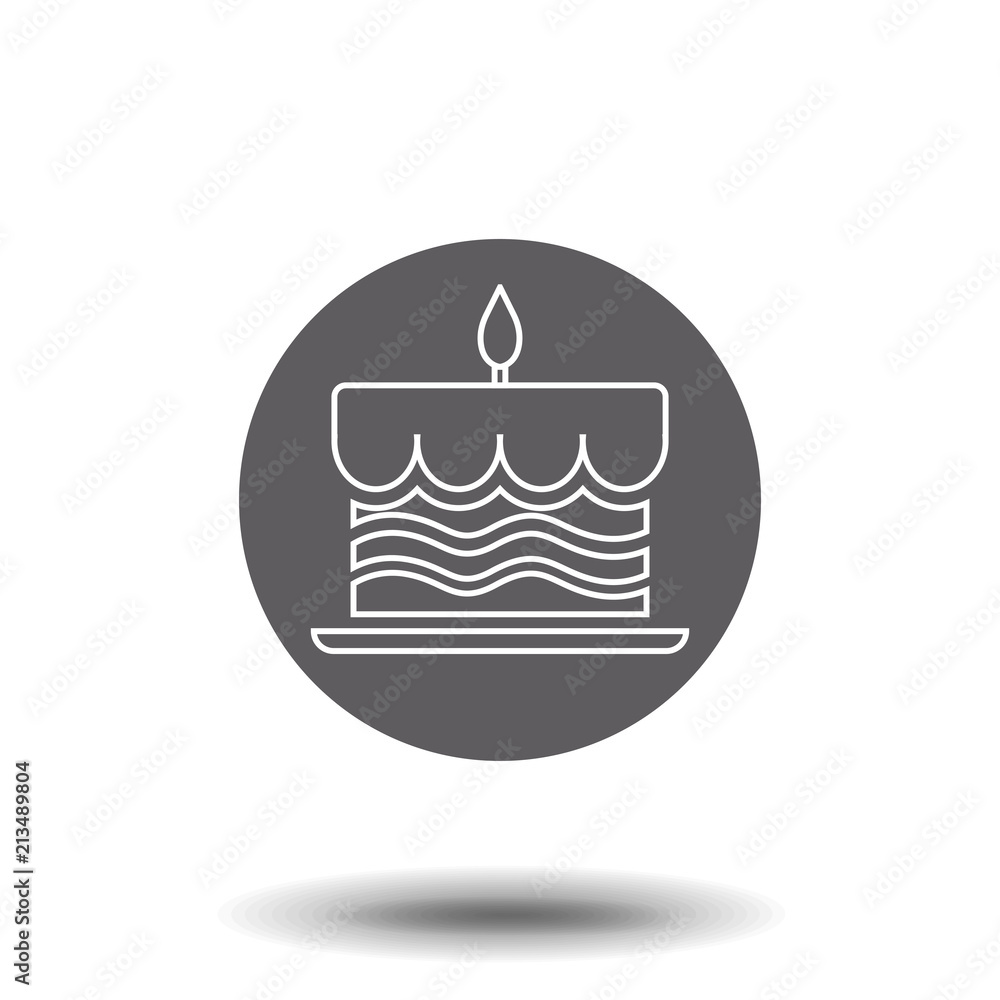 Cake icon on white background. Vector illustration. Cake icon on white background. Vector illustration.