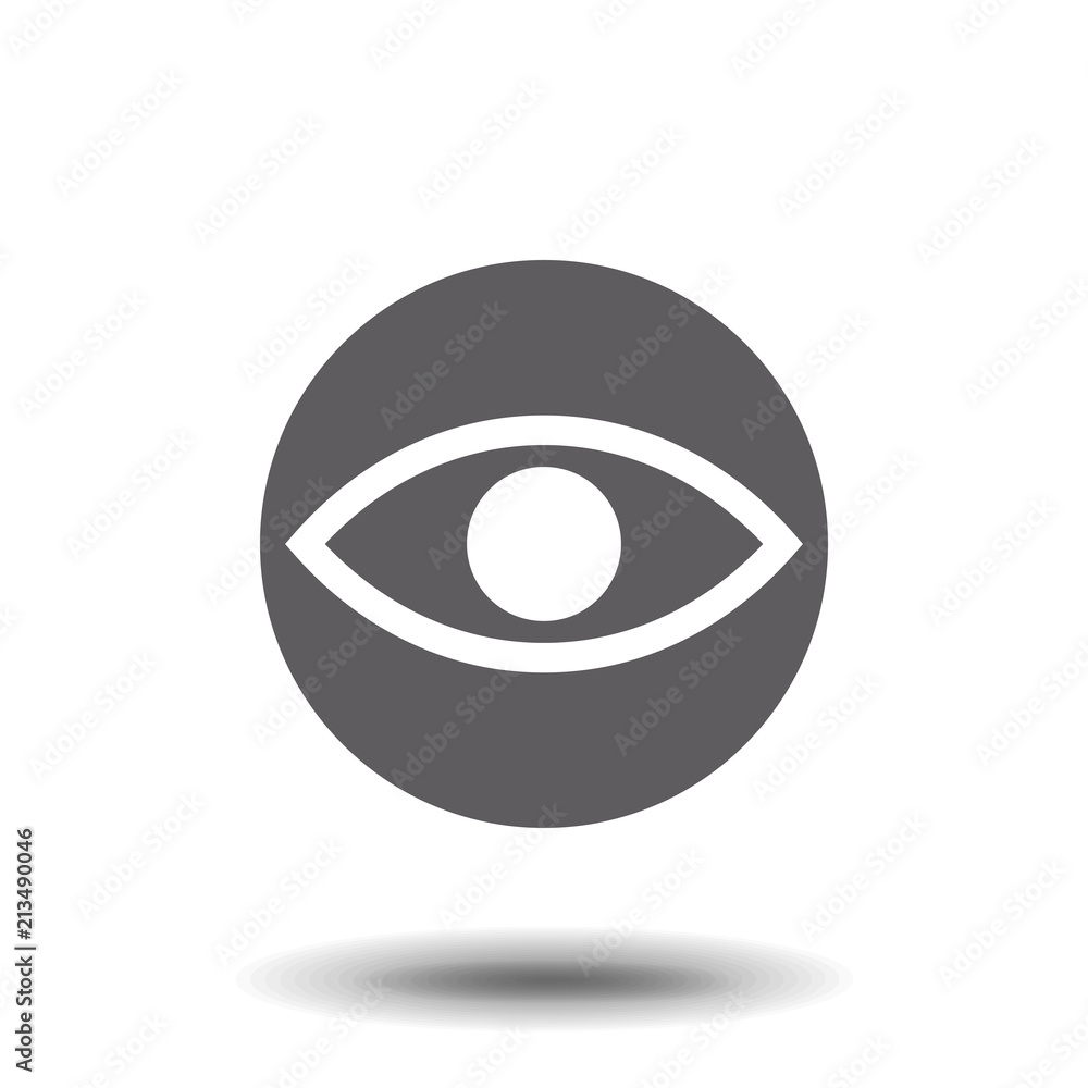 Eye icon. Flat design style. Eye icon. Flat design style.