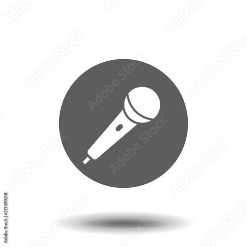 Microphone vector icon, mic symbol. Modern, simple flat vector illustration for web site or mobile app photo