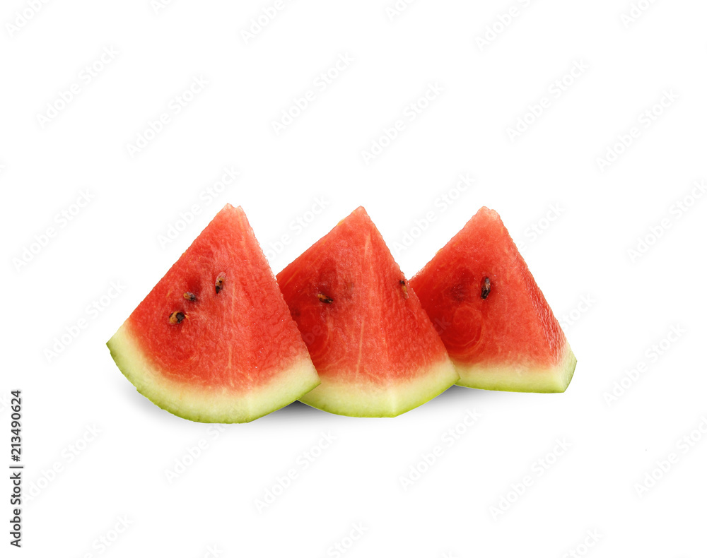 Slice of watermelon on white background Slice of watermelon on white background