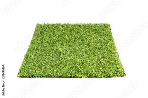 Tableau sur toile artificial grass isolated on a white background