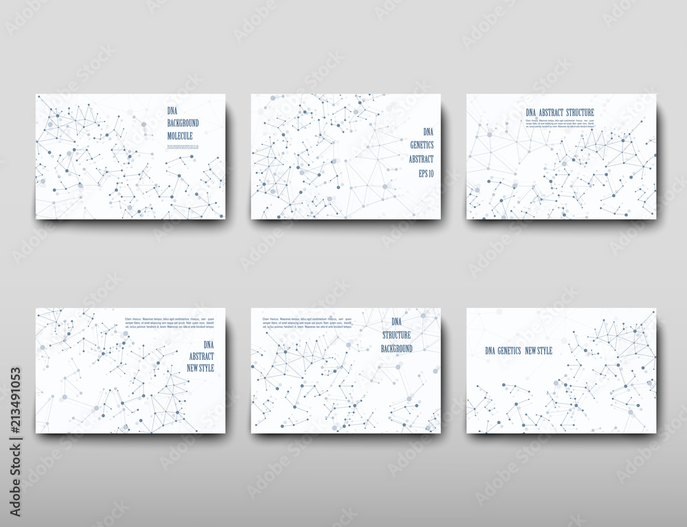 DNA abstract geometric background, layout in A4 set technology brochure flyer design template vector shadow DNA abstract geometric background, layout in A4 set technology brochure flyer design template vector shadow