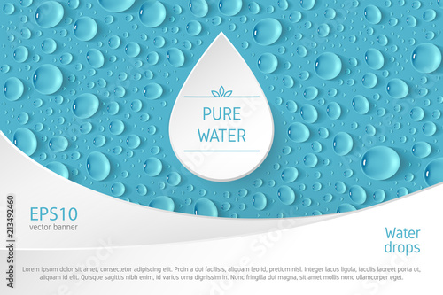 Water drop banner