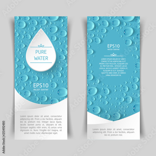 Water drop banner