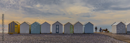 beach cabins in Cayeux sur Mer, Bay of Somme