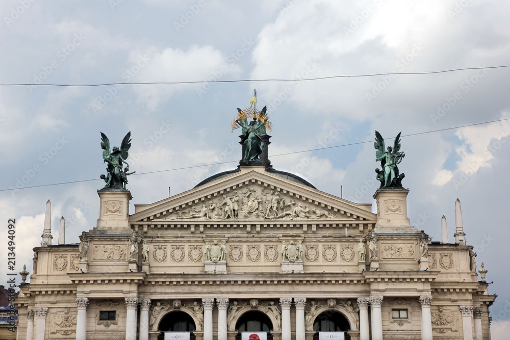 Facade of the Lviv Theatre of Opera and Ballet, Ukraine