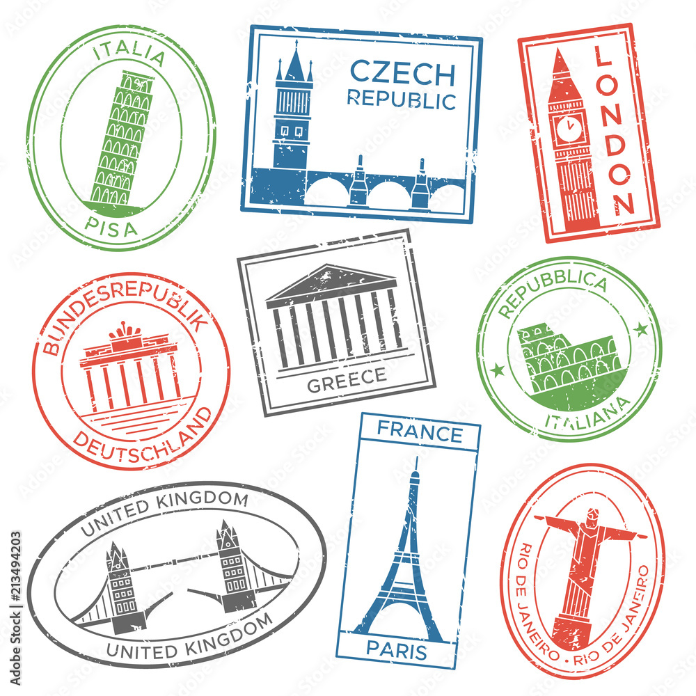 europe travel stickers