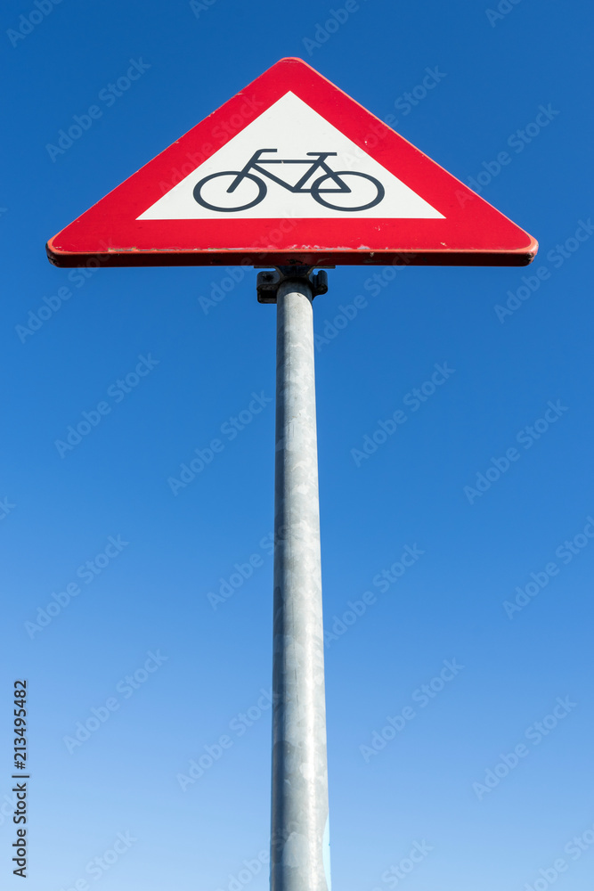 Dutch road sign: cyclists and moped riders Dutch road sign: cyclists and moped riders