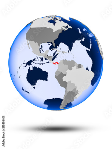 Panama on globe