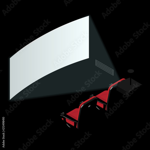 Isometric cinema room