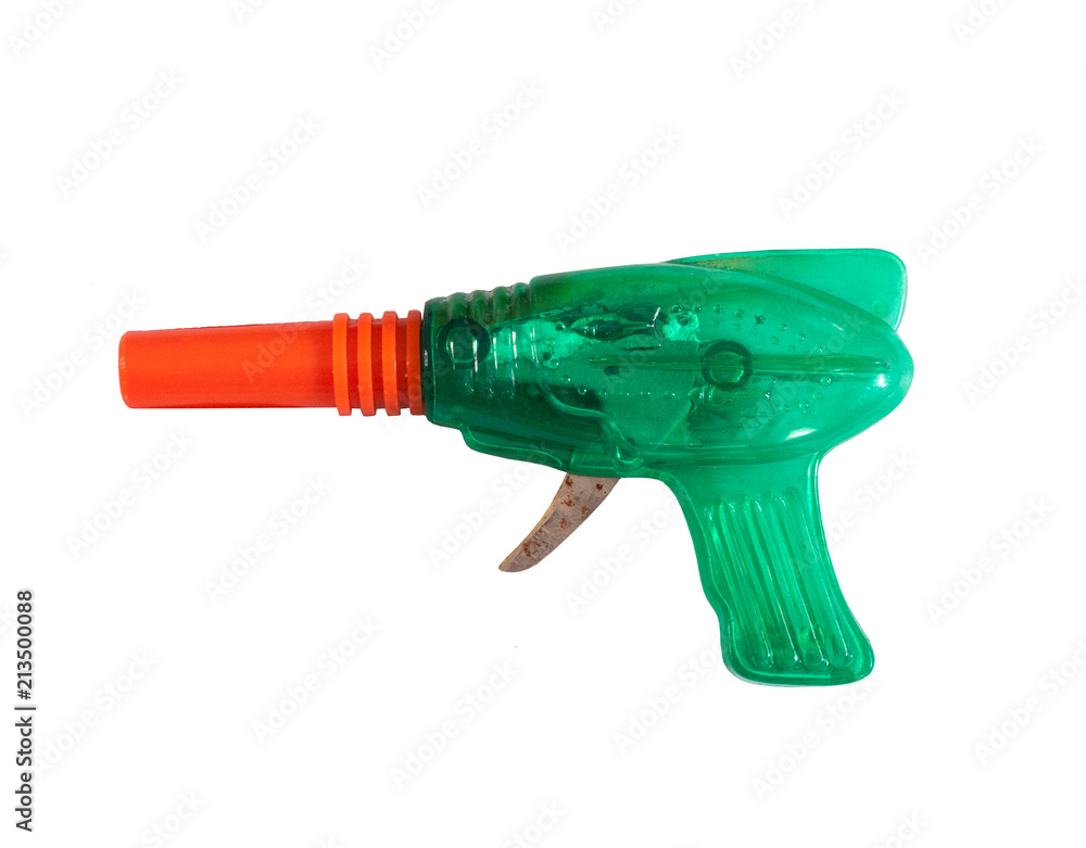Obraz premium Isolated white raygun / raygun toy : vintage toy