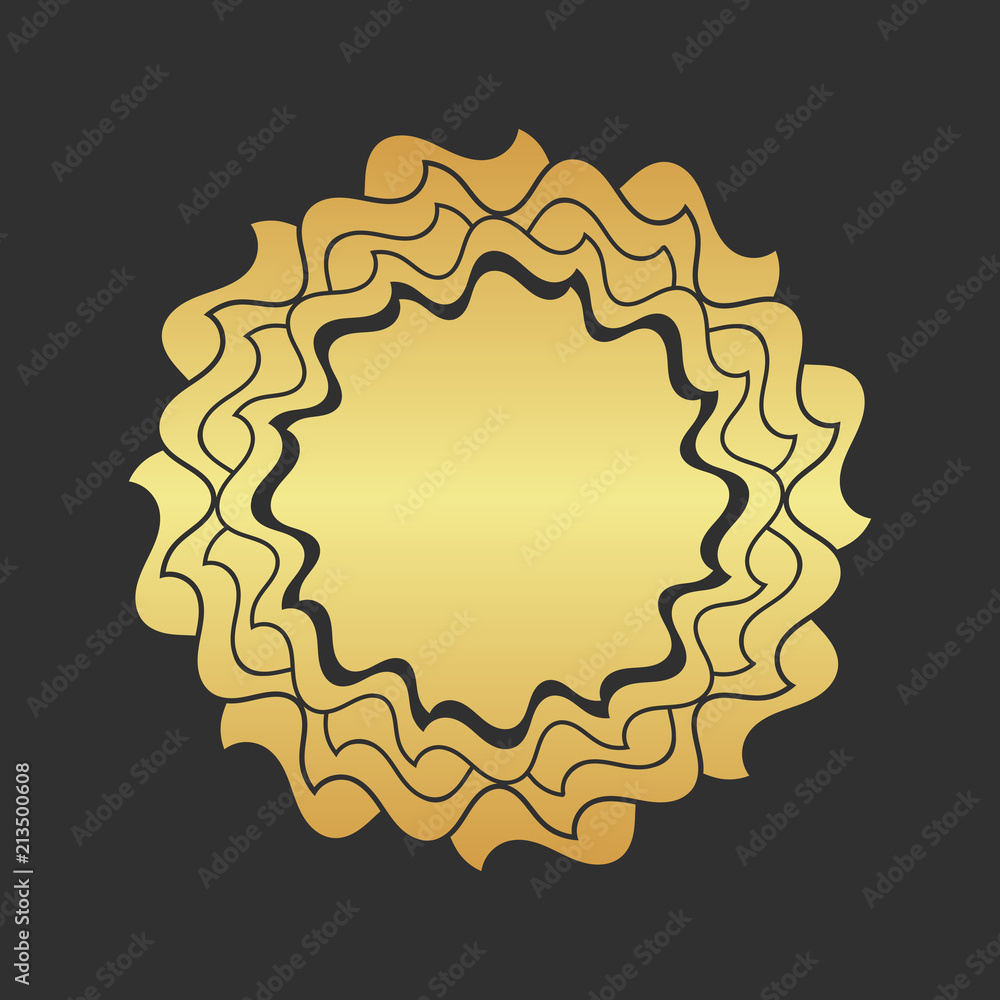 Abstract golden frame. Luxury gold ornamental element. Abstract golden frame. Luxury gold ornamental element.