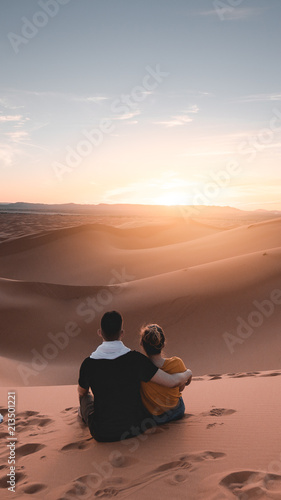 Sahara sunset couple
