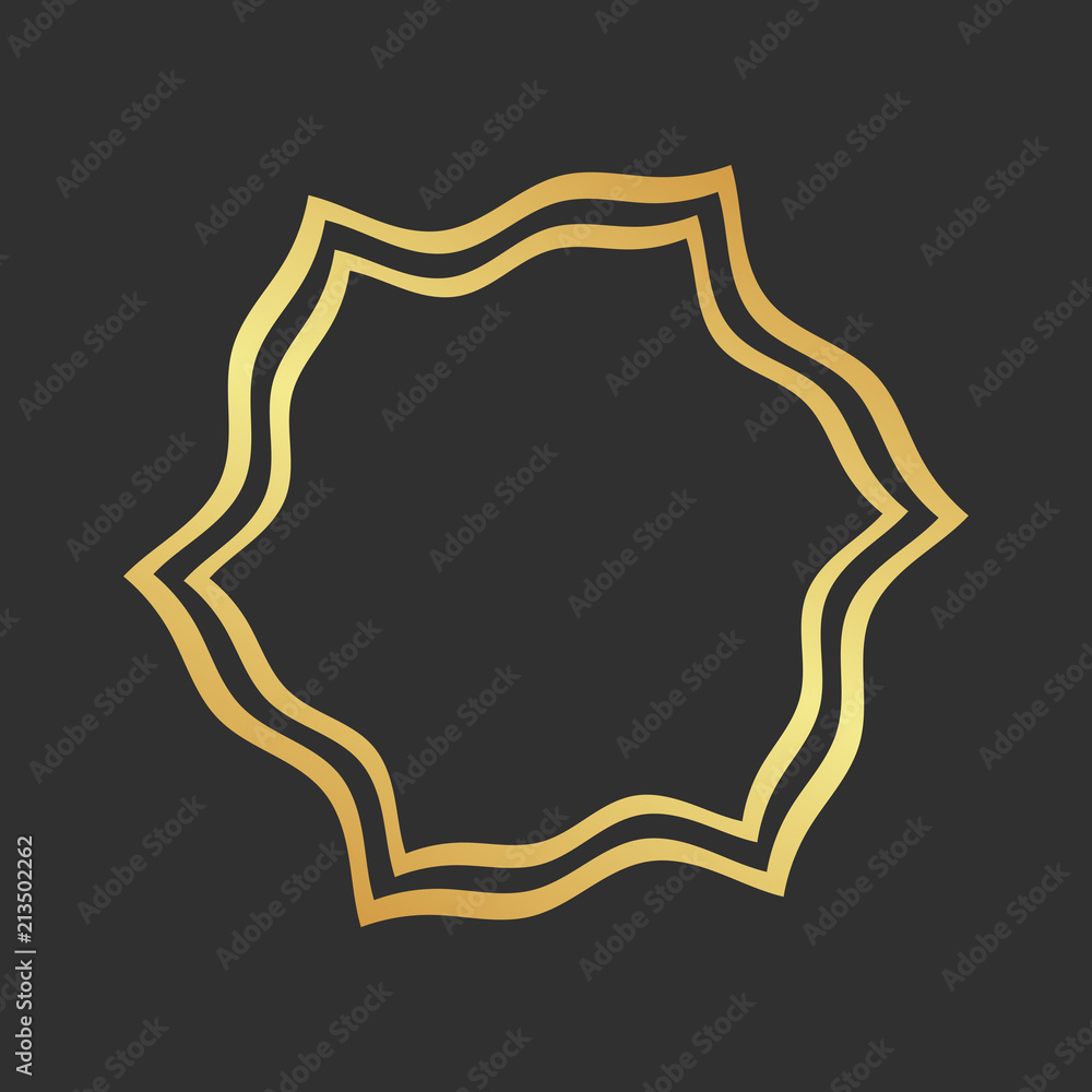 Abstract golden frame. Luxury gold ornamental element. Abstract golden frame. Luxury gold ornamental element.