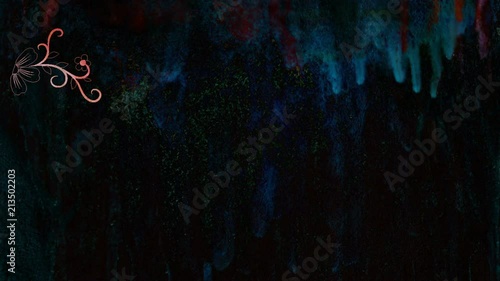 Mexican Day of the Dead Sugar Skull Animation colorful background