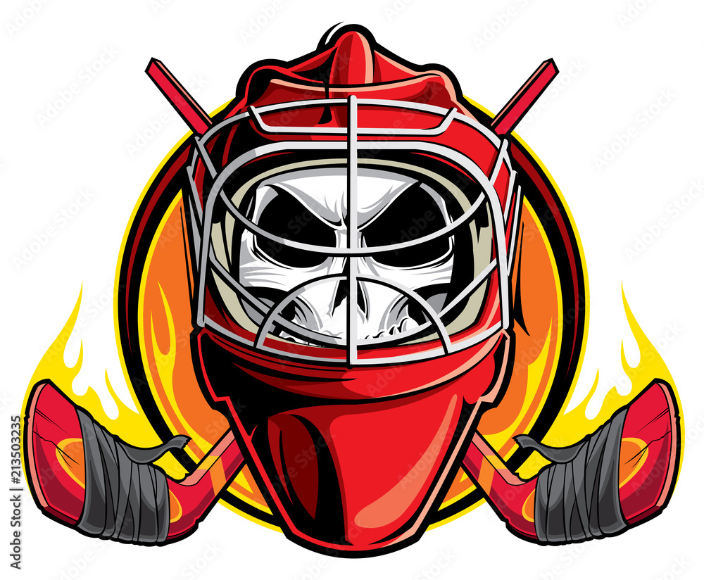 Naklejka premium Hockey goalie