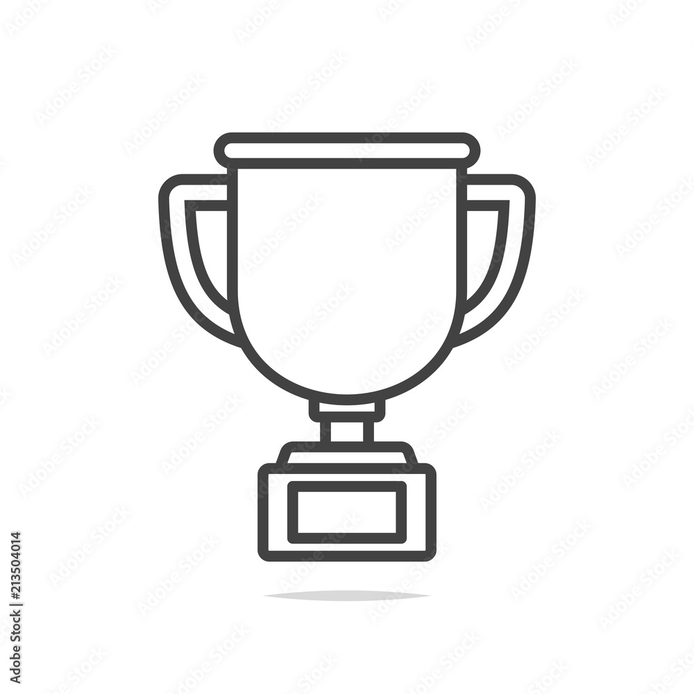Trophy cup line icon vector Trophy cup line icon vector