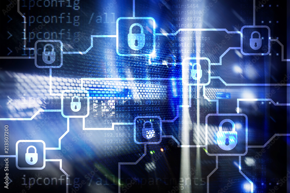 Blochain information encryption. Cyber security, crypto currency. Blochain information encryption. Cyber security, crypto currency.