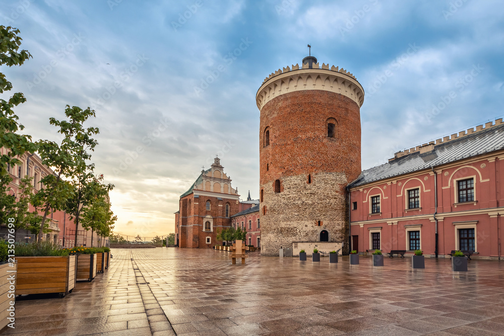 Naklejka premium Romańska wieża zamkowa w Lublinie