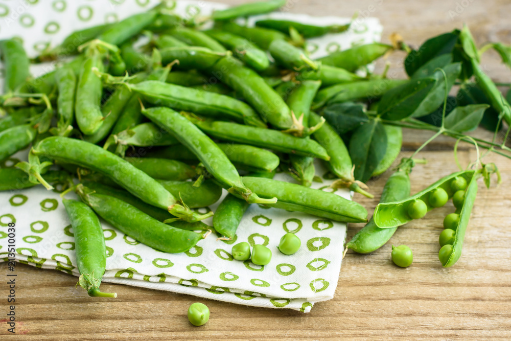 Fresh green peas. Fresh green peas.