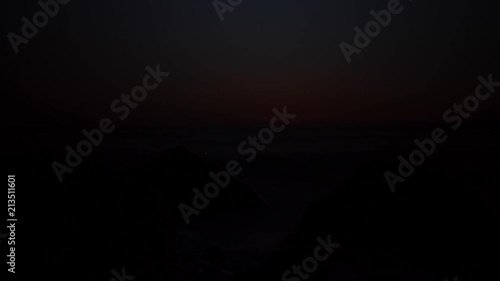timelapse sunset on the Inner Mediterranean Aegean Sea Rhodes Island photo