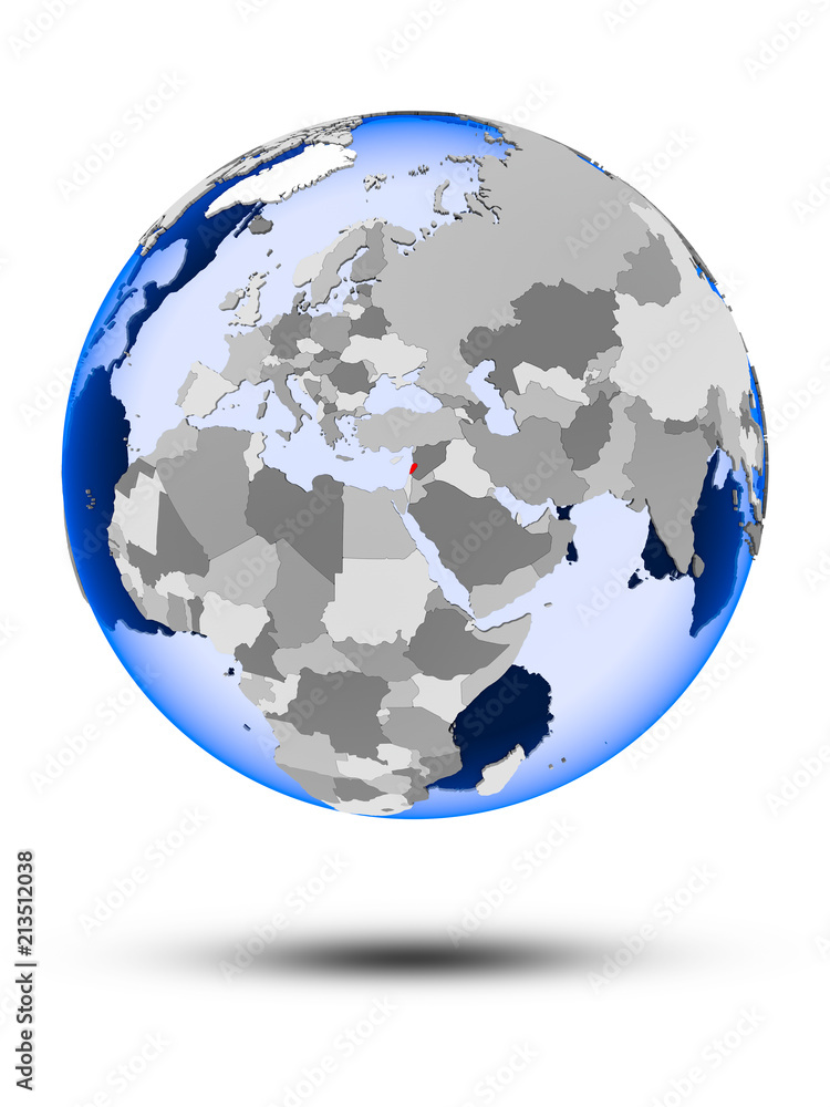 Lebanon on globe
