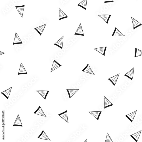 Free Download Triangles. Black and white seamless pattern. Geometric, abstract background for covers, textile. Doodle shapes. - GFXLoad