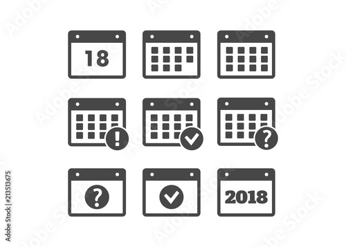 Vector marks calendar icon. Calendar vector sign