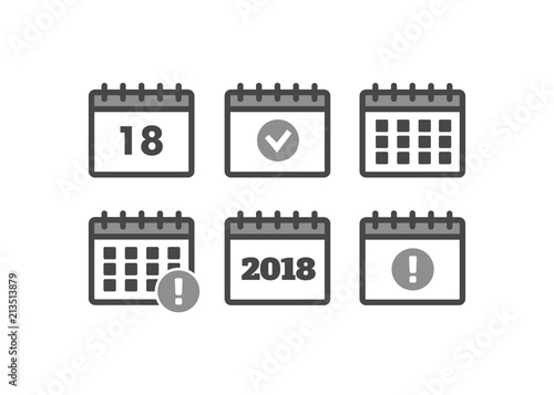 Event add delete progress vector icons. Plan vector. Date icons