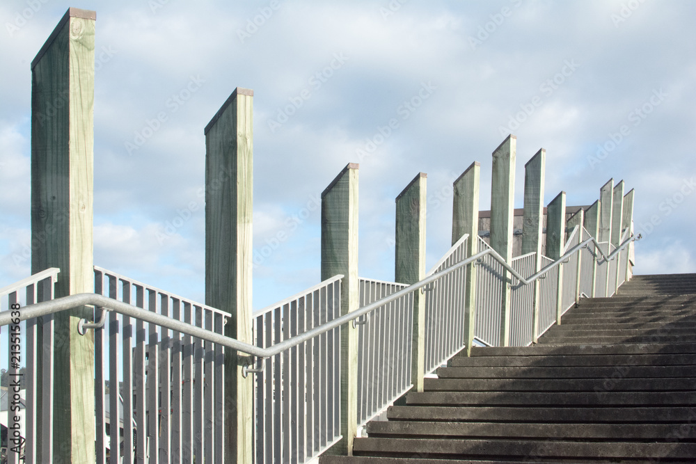 White stairs on the street White stairs on the street