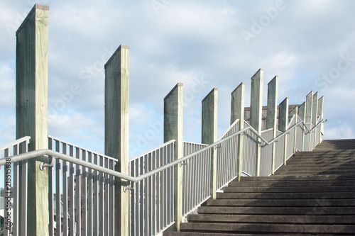 White stairs on the street