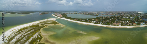 Marco Island Tigertail Beach aerial panorama photo