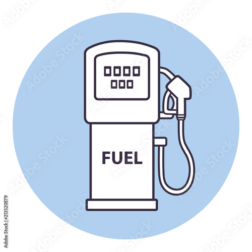 Fuel pump. Gas station vector icon.