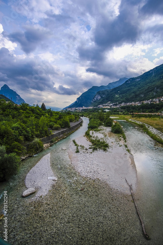 Fotografie Alpine landscape with the image of Piave river