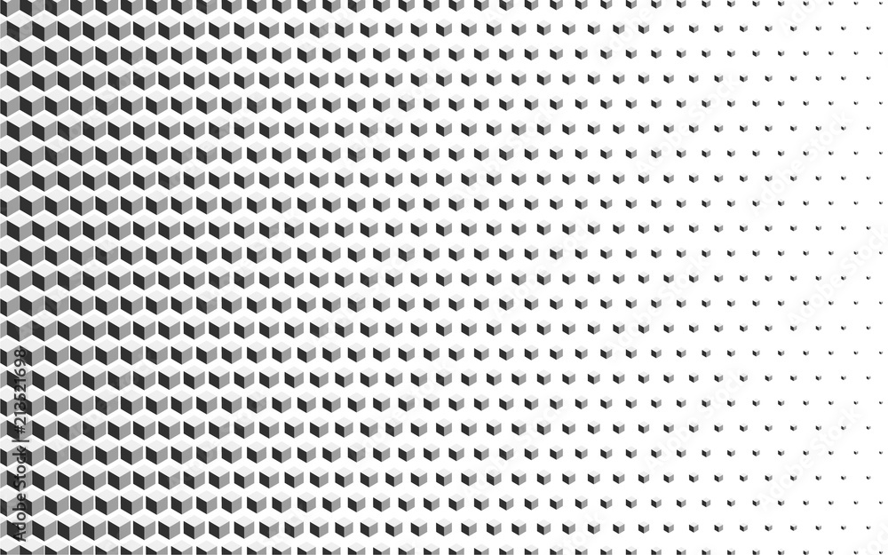 Vector geometric cubes pattern. Geometric abstraction with cube cell. Vector geometric cubes pattern. Geometric abstraction with cube cell.