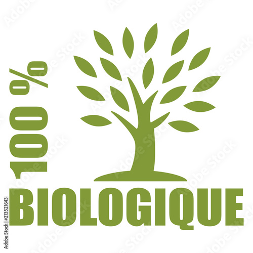 Logo 100% biologique.