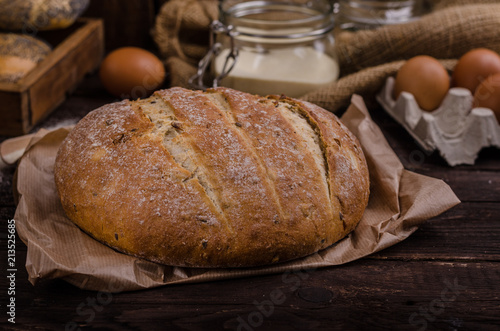 Homemade bread, product photo