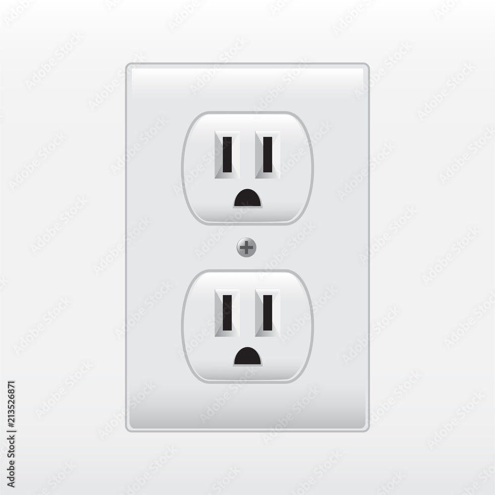 Electrical Outlet Object Illustration Stock Vector | Adobe Stock