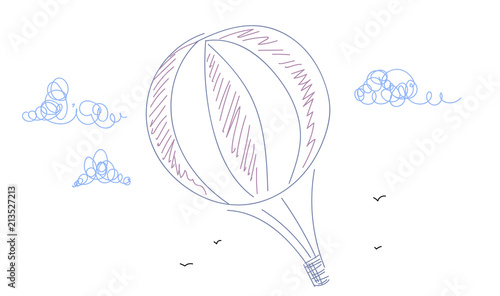 volare, mongolfiera, aria, libertà, 