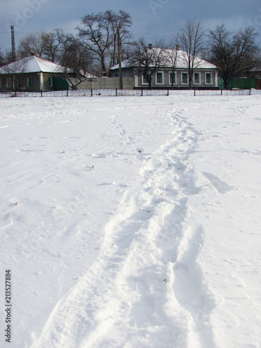 human traces on snow © vitusia