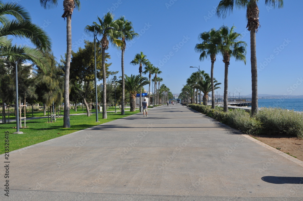 Fototapeta premium The beautiful Limassol Molos in Cyprus